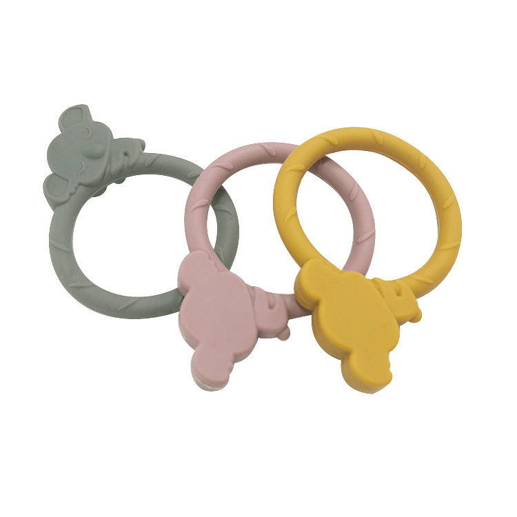 Babebay Teether Rings for Babies, 100% Silicone, 3 Pack