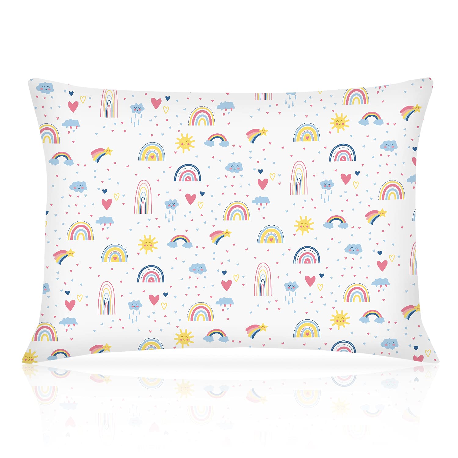 Babebay Toddler Pillow with Pillowcase 2pack- Sunshine Rainbow