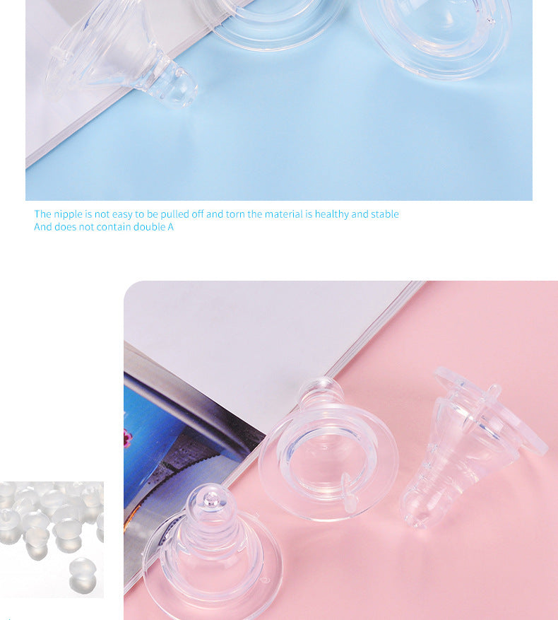 Babebay Feeding Bottle Teats, Soft Liquid Silicone Baby Pacifier, 2 Pack