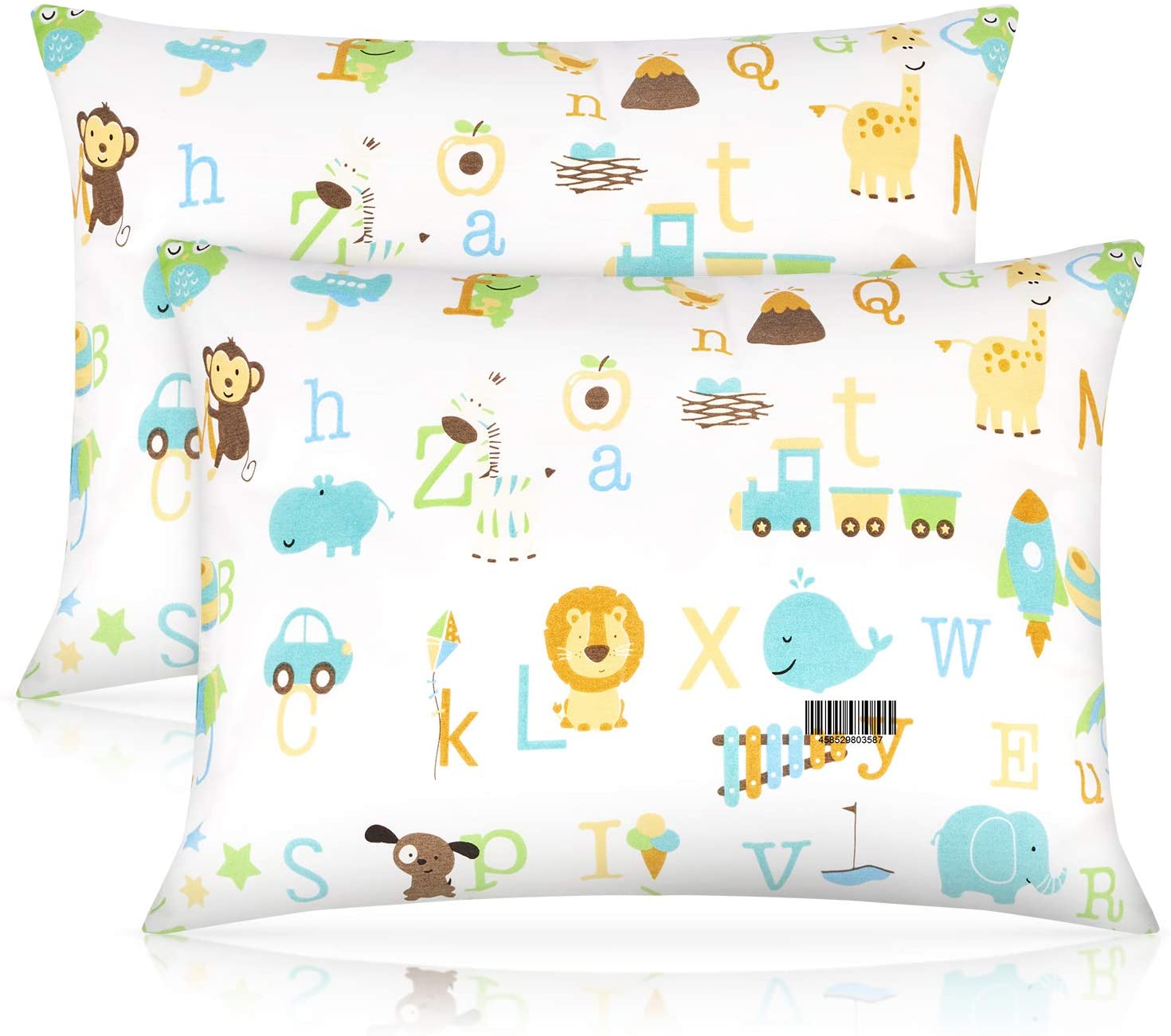 Babebay Toddler Pillow with Pillowcase Unisex 2pack-  Alphabet